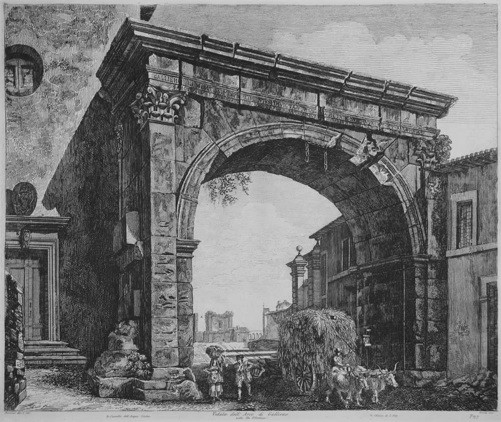 "Roman Antiquities" by Luigi Rossini (1790 - 1857)