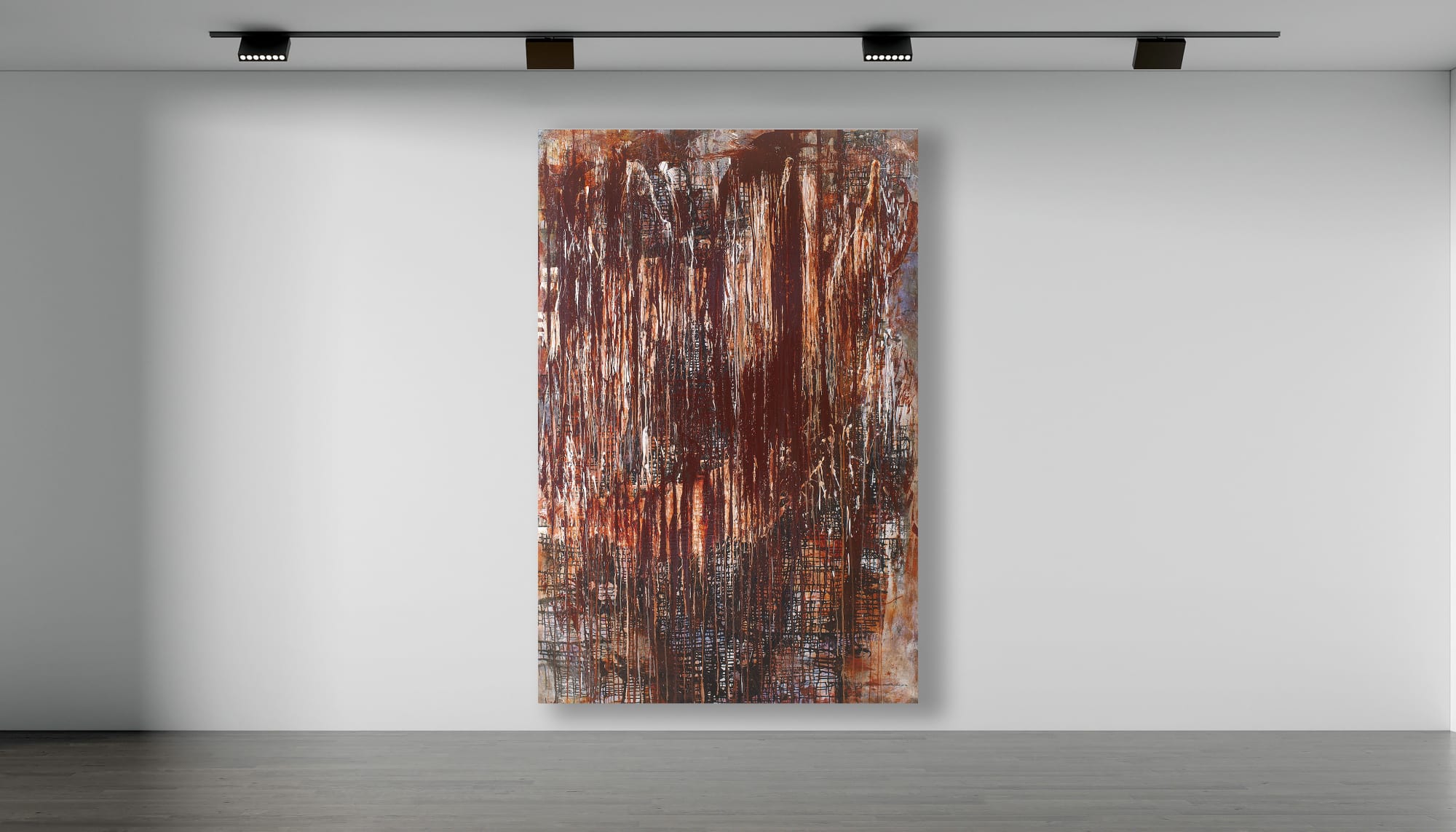 Patricia Qualls War Across the Generations, 2016 / 2024 Mixed Media on Canvas 108 x 72 in