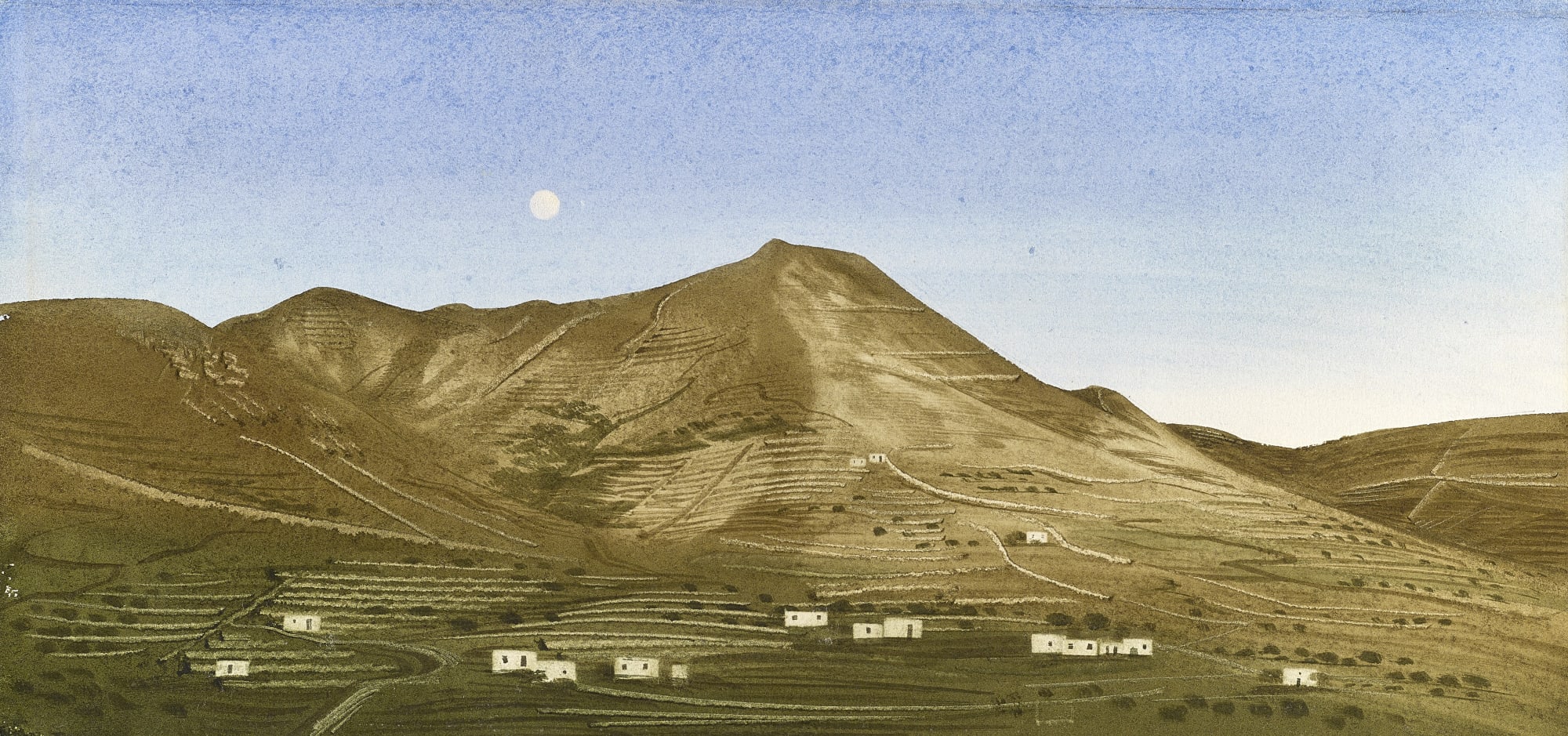 David Gentleman, Paros: Hillside with moon 1, 1965