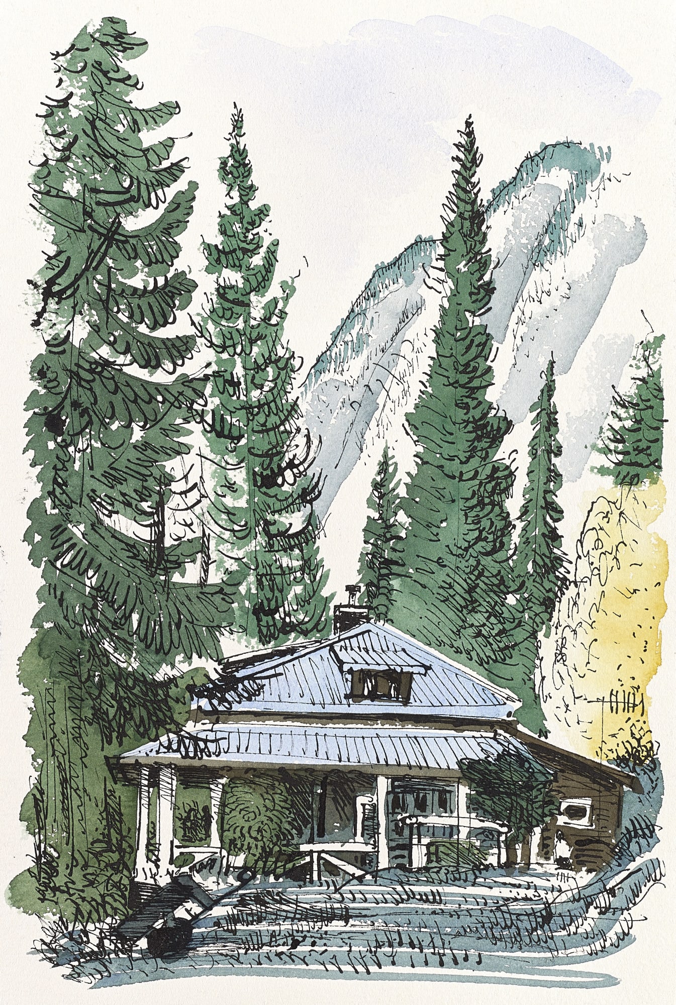 David Gentleman, Canada: Near Banff, Bob Blair’s wooden house, 2003