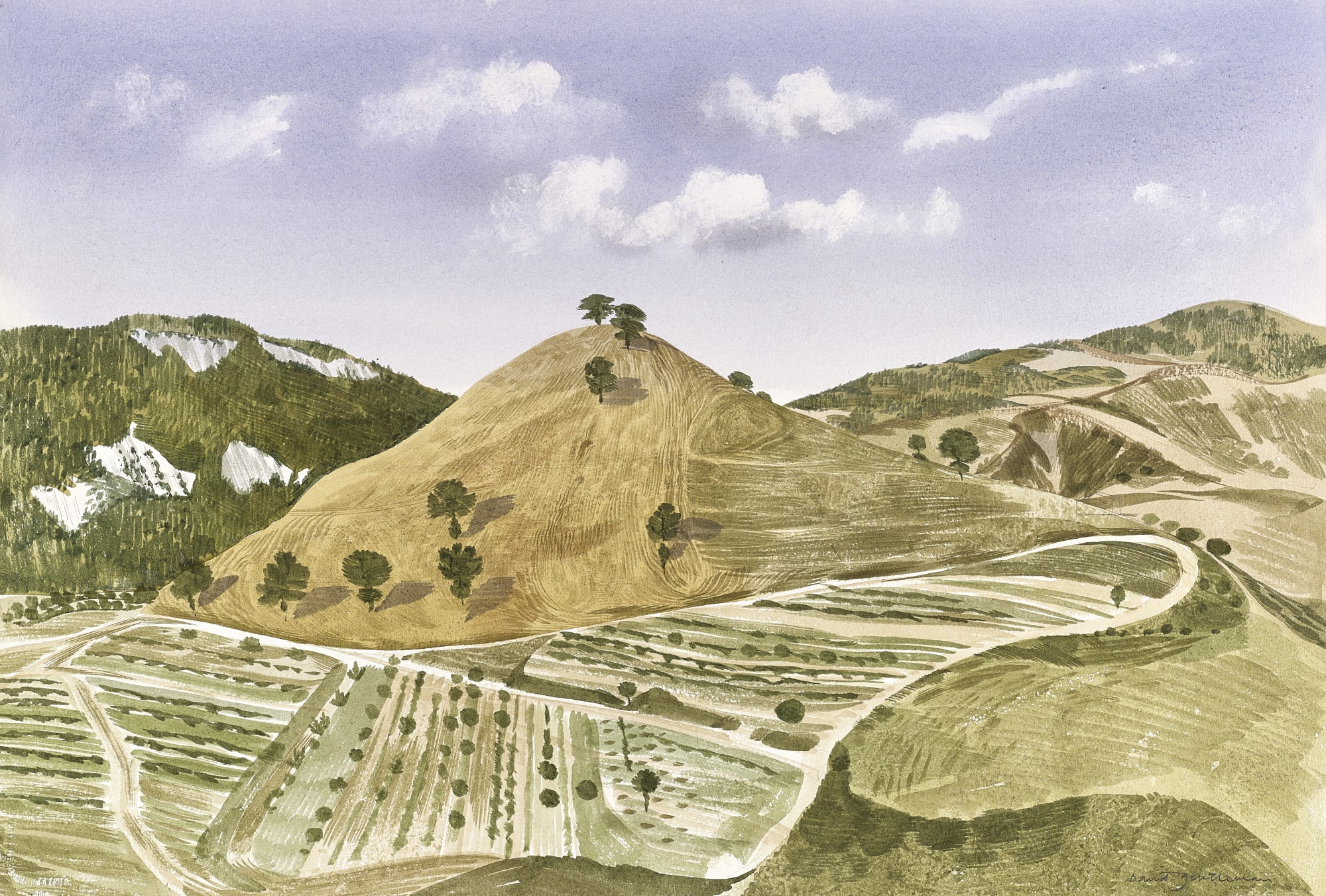 David Gentleman, Near Urbino (2), 1961