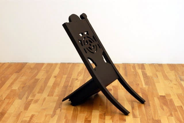 John Latour, Untitled, 2002, wooden chair, acrylic paint 81,5 x 49,5 x 66 cm