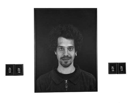 Marie-Jeanne Musiol, François C., 2003, silver print, One photo 101 cm x 76 cm and four small photos 14 cm x 10.5 cm, edition of 7