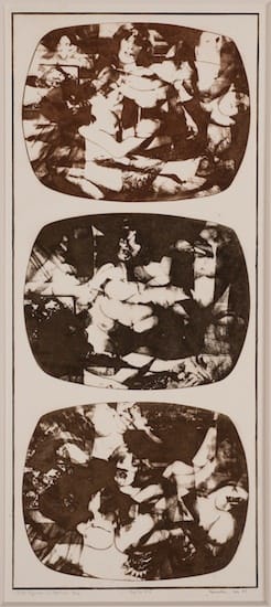 Robert Heinecken, Five Figures in a Vertical Hold, 1969