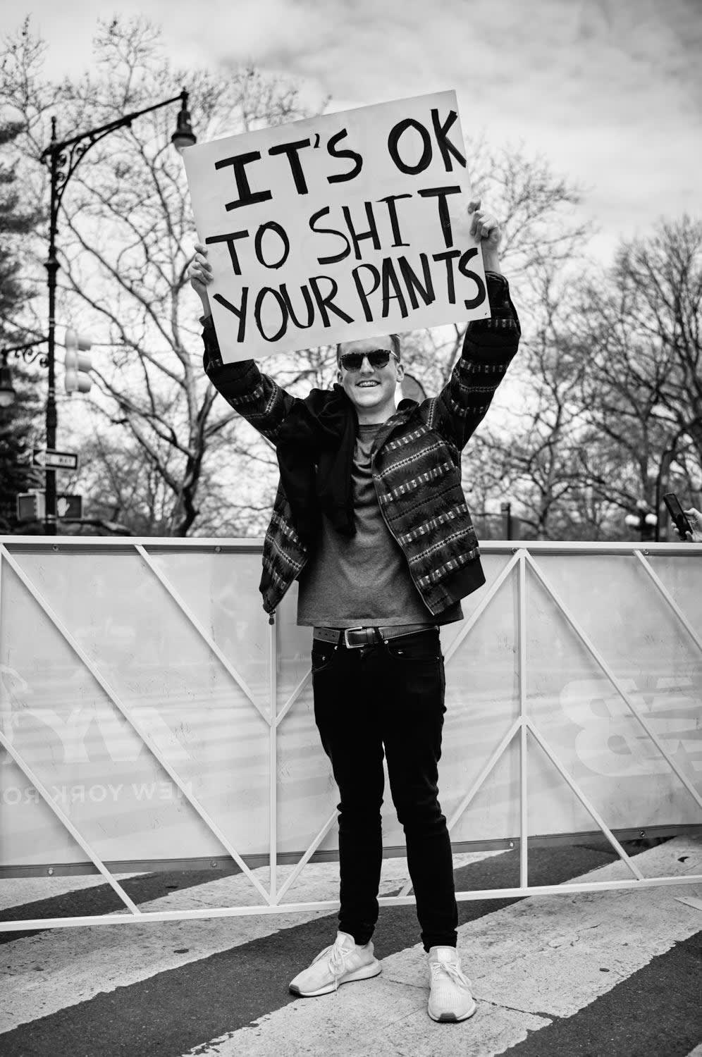 "IT'S OK TO SHIT YOUR PANTS" NYC 2022 Picture by Phil Penman