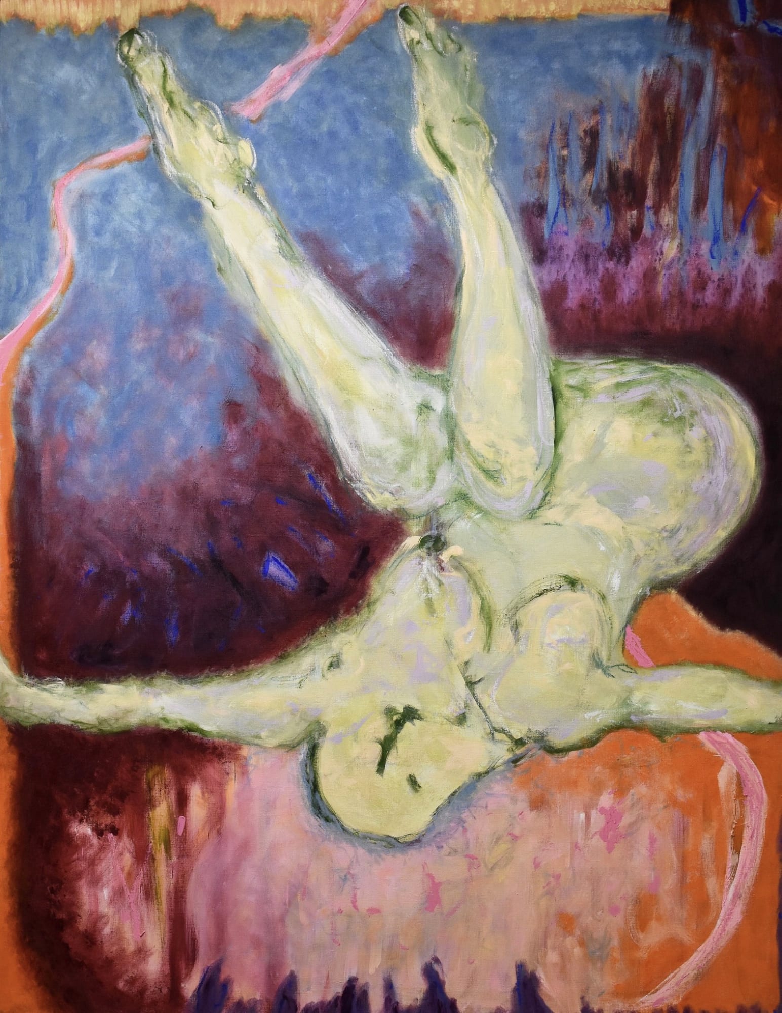 Sarah Dwyer The Keeper 2022 Oil and Pastel on Linen 130 x 100 cm