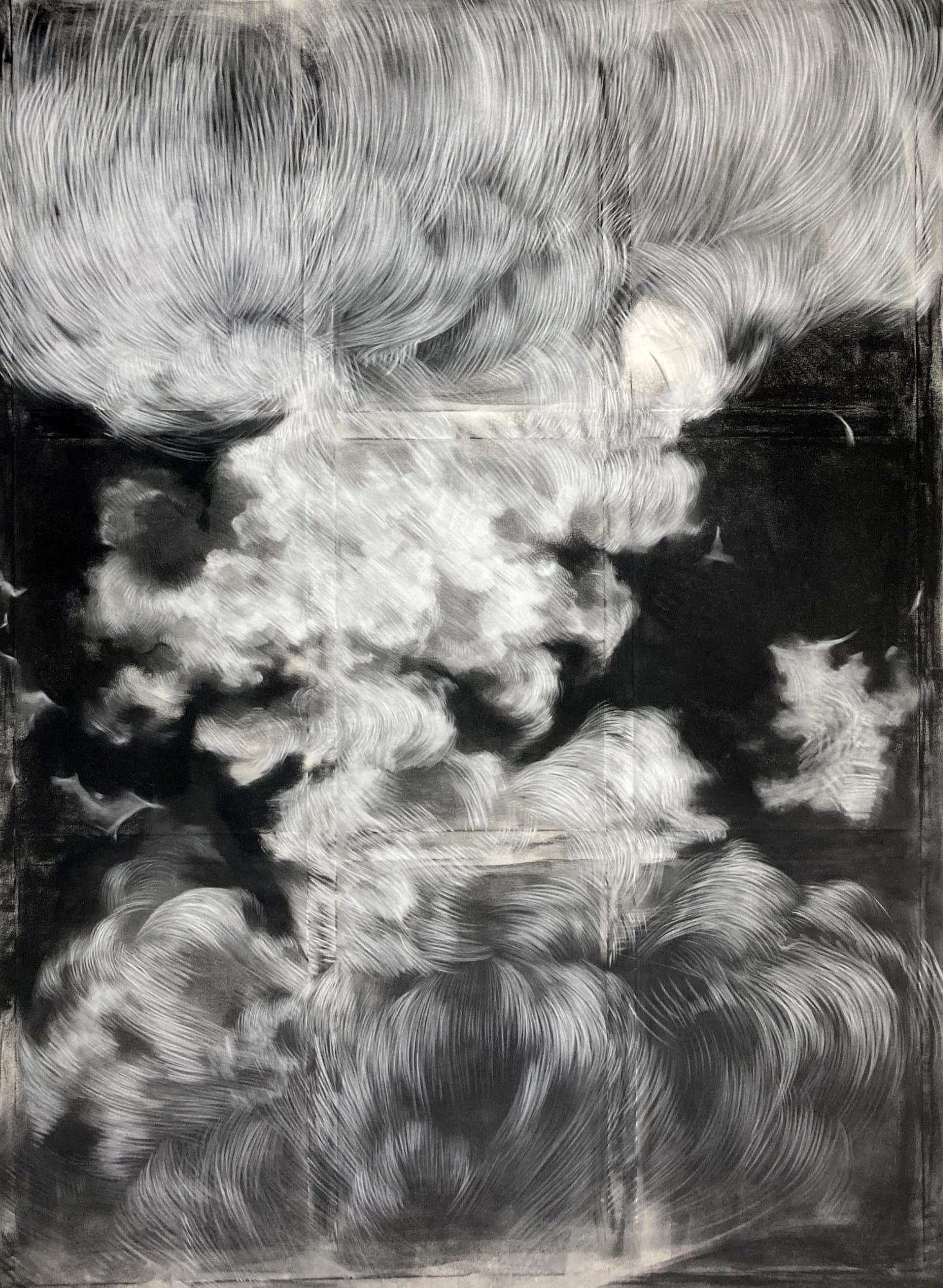 Cloud Study II 2021 Charcoal & Chalk on Canvas 220 x 180 cm