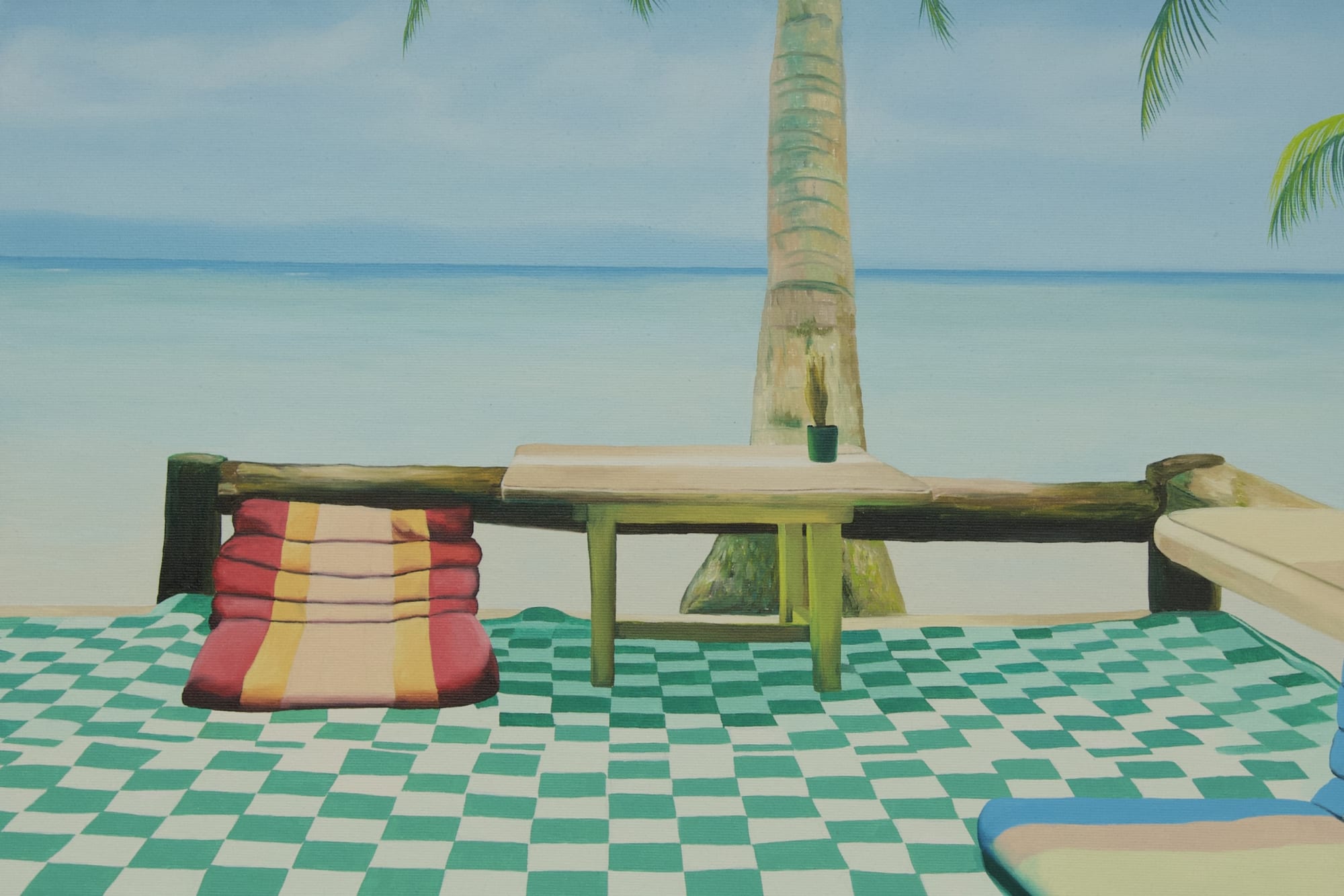 Özer Toraman The Sand Terrace 2021 Oil on canvas 40 x 60 cm