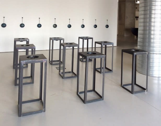 Osman Dinç Billions of Atoms 2011 Steel 40 x 40 x 90 cm (9 pieces)