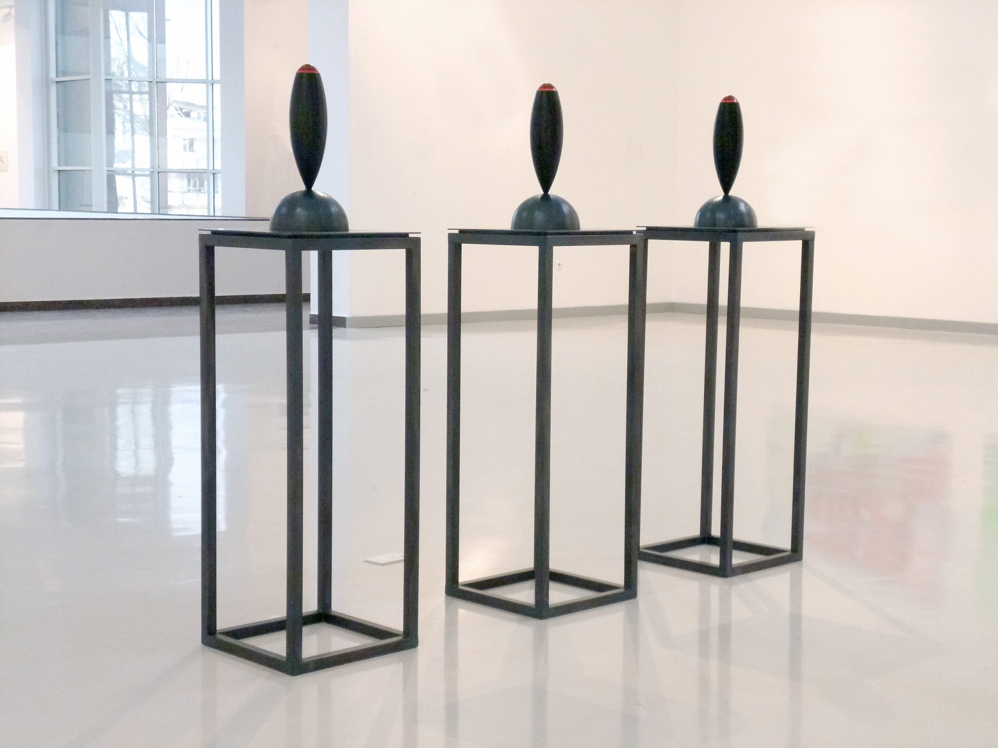 Osman Dinç Overhead Black Hole 2012 Steel and glass 140 x 50 x 50 cm / each