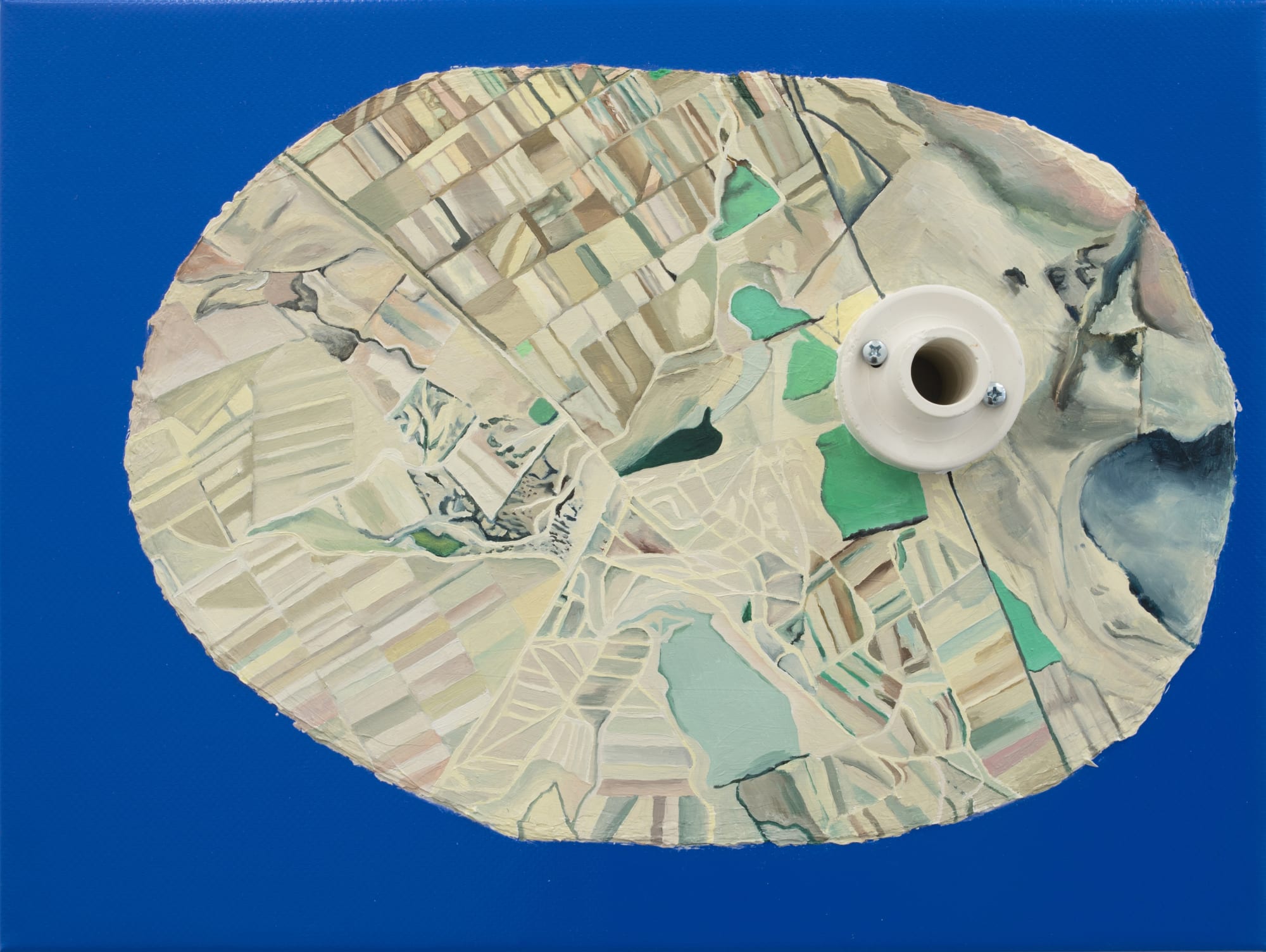 Archipelago (II) 2020 Acrylic and oil paint on tarpaulin, plaster 40 x 30 x 8 cm