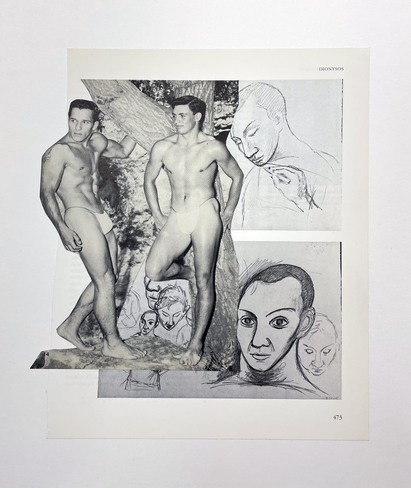 Simon Moretti Untitled (Homage to Picasso) 2021 Collage 33 x 24 cm