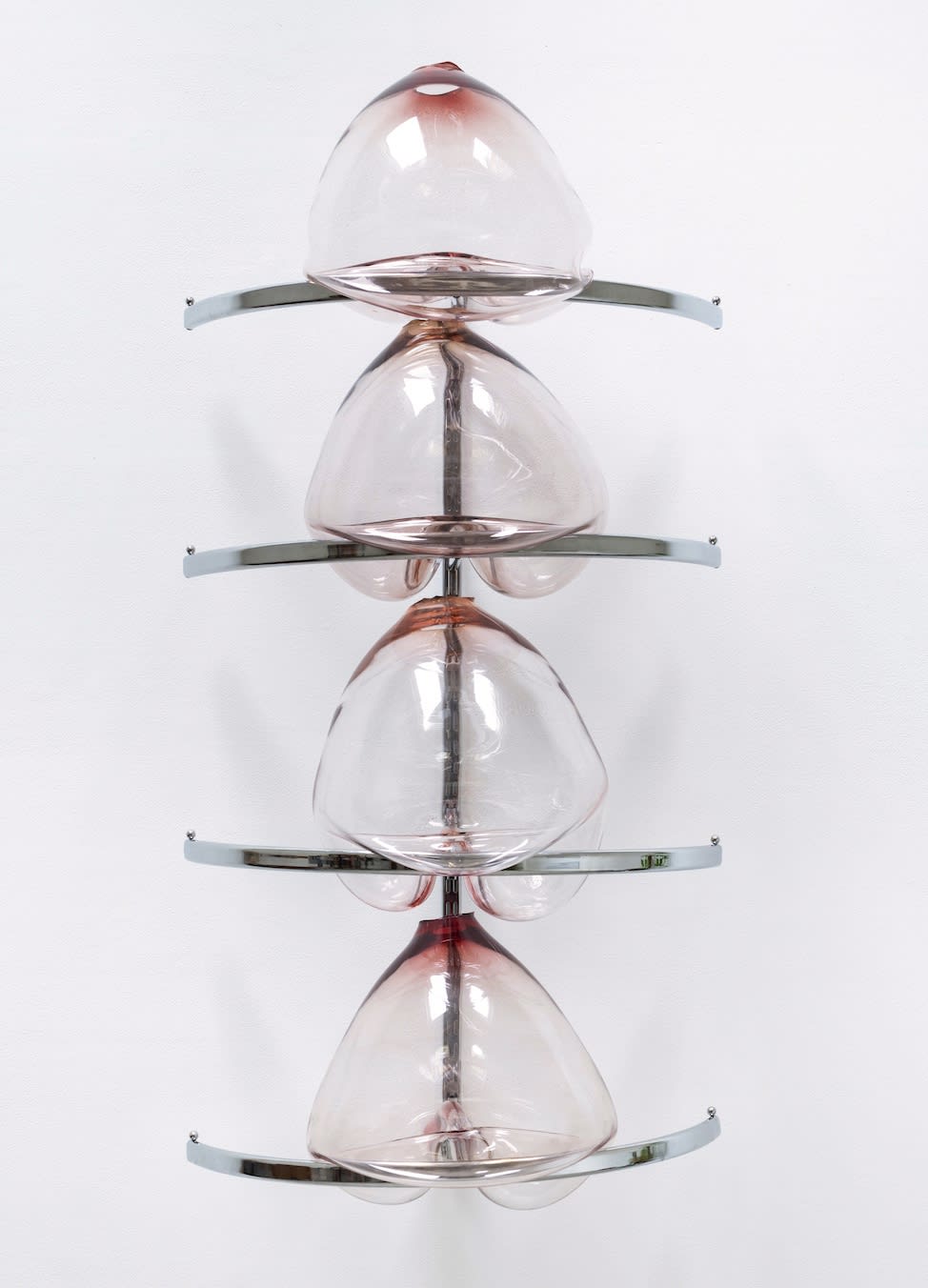 Gabriele Beveridge High Pink 2021 Hand-blown glass, chrome shop fittings 140 x 70 x 35 cm