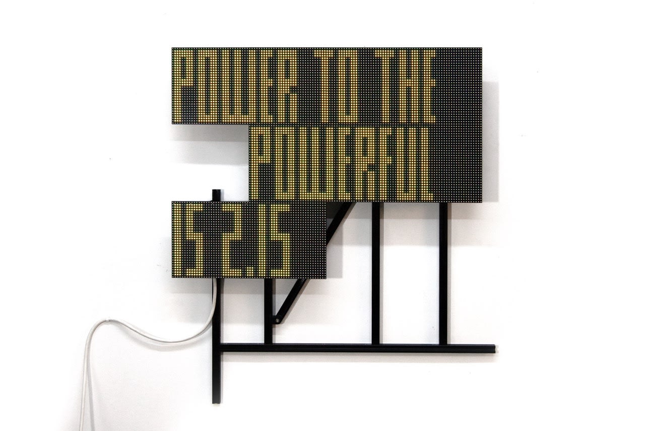 Fabio Lattanzi Antinori Powered by You 2022 780 x 860 x 100 mm LED, electronics, powder-coated extruded aluminium, data from SEO platforms