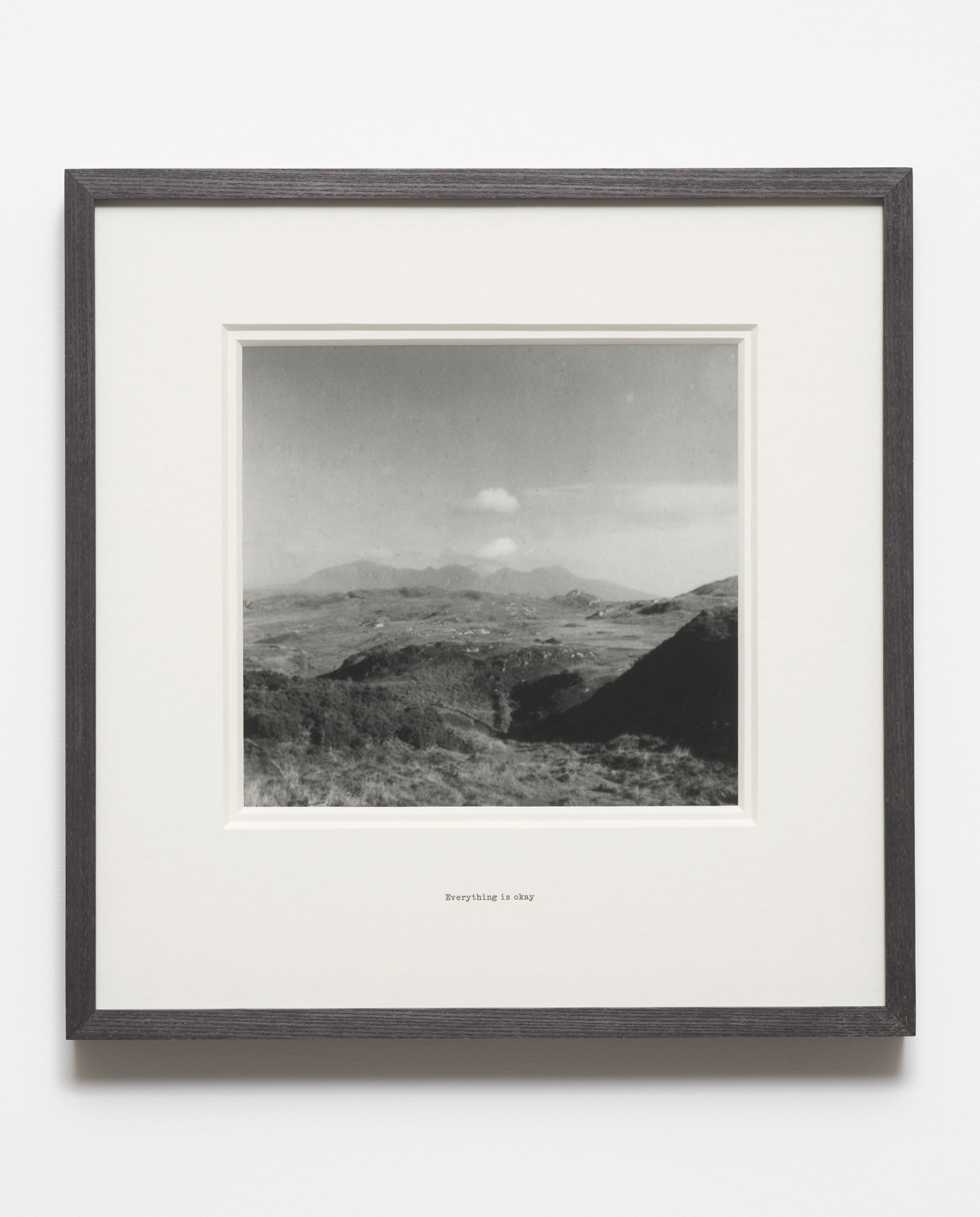 EVERYTHING IS OKAY 2015 Lambda Print on Fibre paper Image printed from found contact sheet with typed text