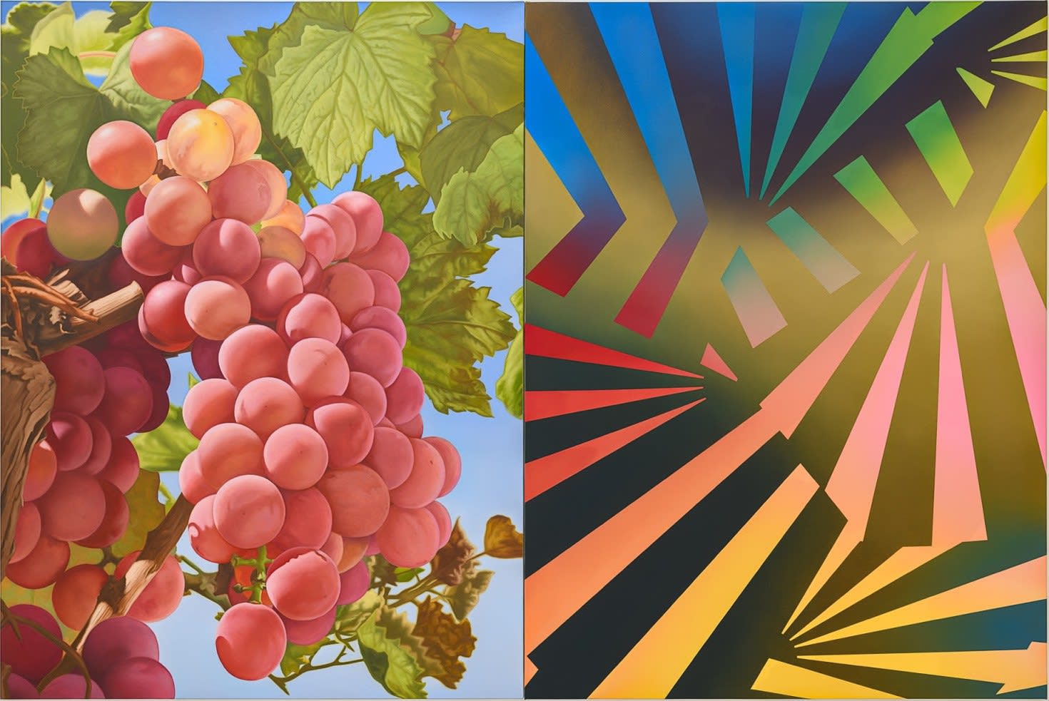 Mustafa Hulusi Cyprus Realism (Grape 5) M 2019 Oil on canvas 408 x 306 cm, 2 parts, each 204 x 153 cm