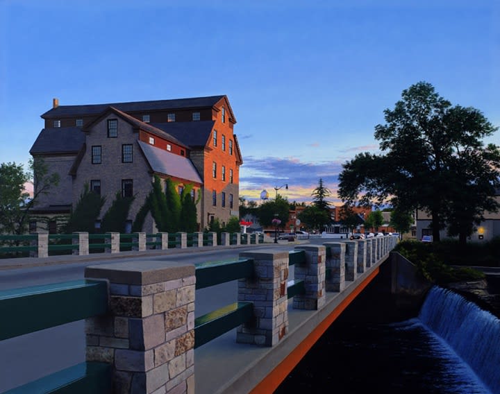 Steven Kozar "Cederburg Mill Sunset" Oil on board 41 x 51 cm