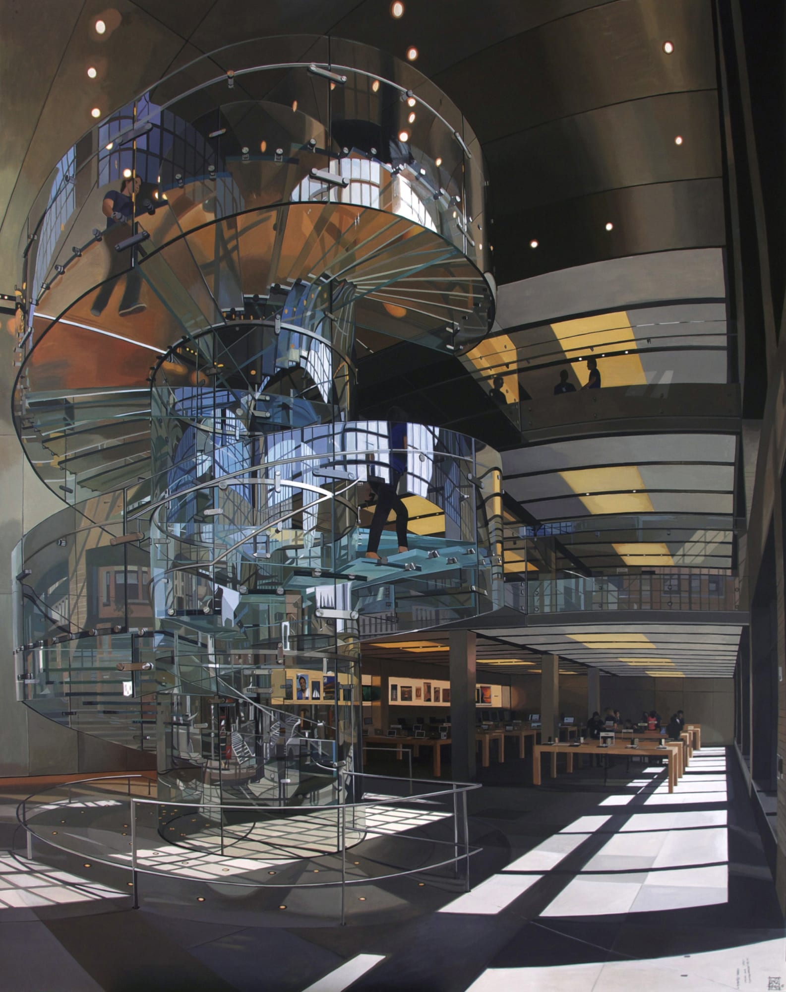 "Apple Store Staircase" Acrylic on Canvas 146 x 114 cm