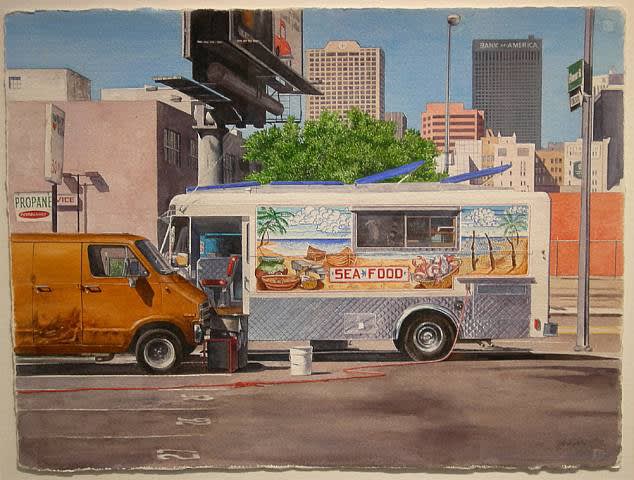 John Baeder 9th Street Seafood, Los Angeles, CA