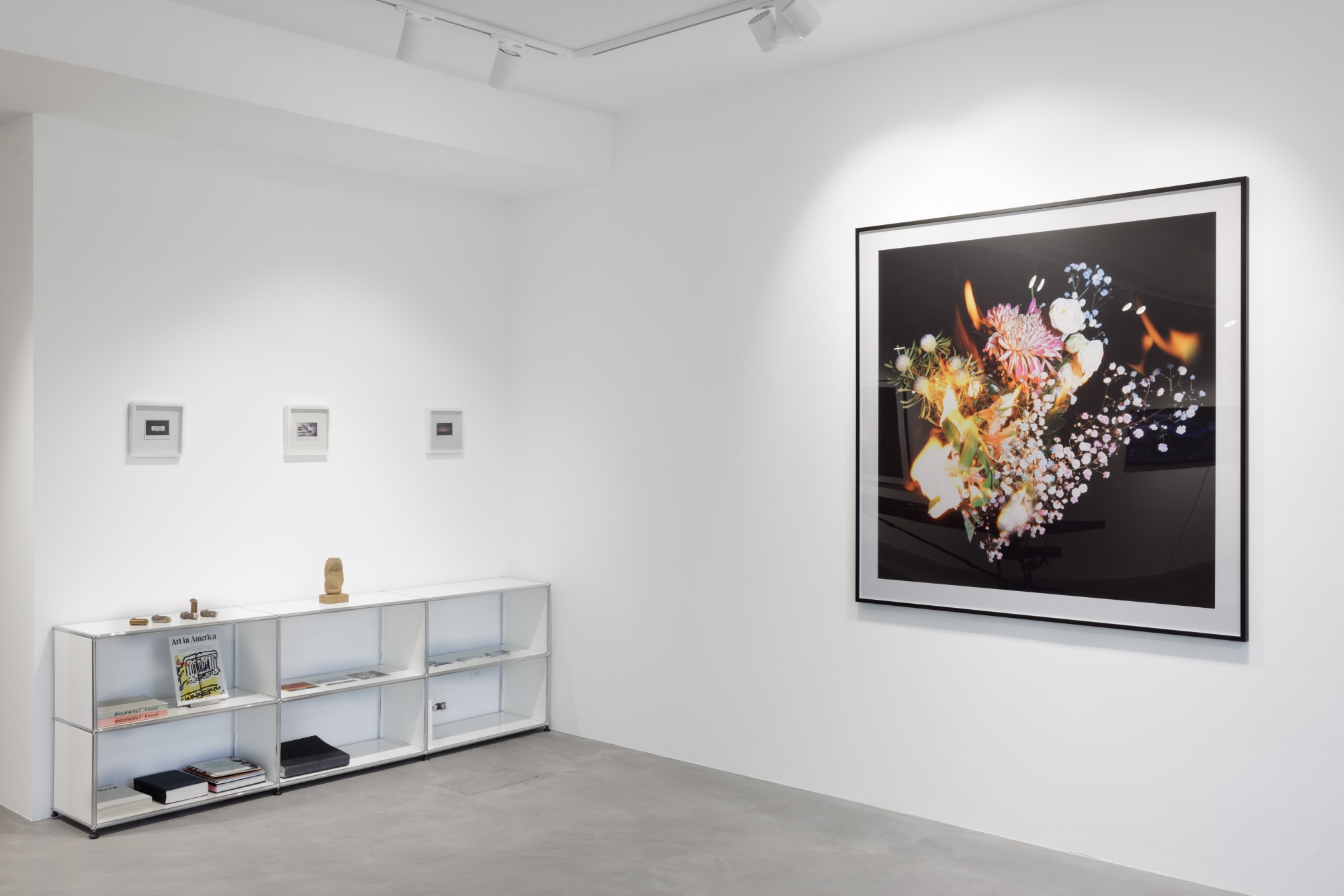 Installation view NYC | MUC | BER : Destionation Murnau with works by Marco Stanke and Michael Ullrich alongside selected paintings of NY-based artist Judy Rifka. PULPO GALLERY 2024.