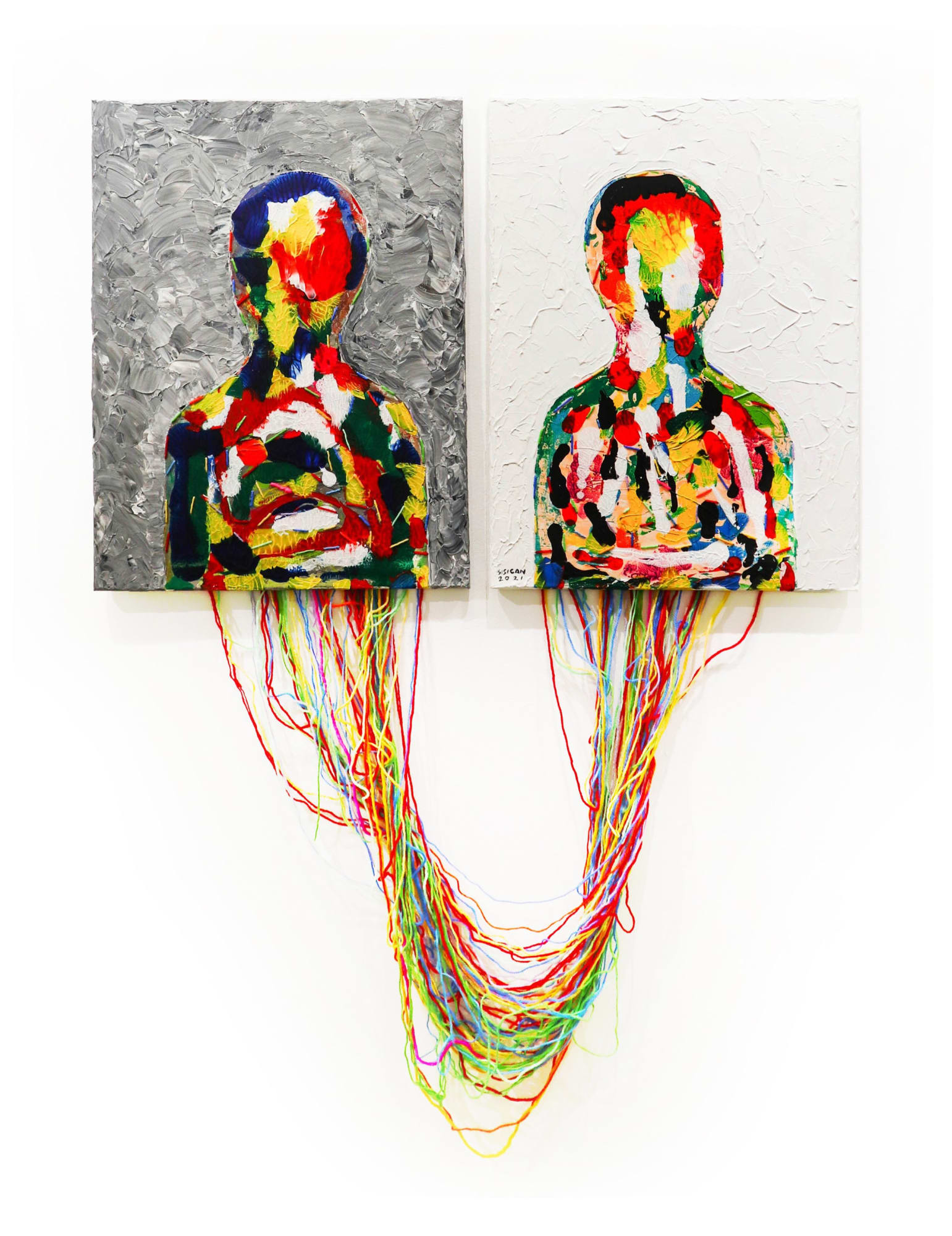 Jumjum Ouano, Mirror of Fate (Diptych), 2021