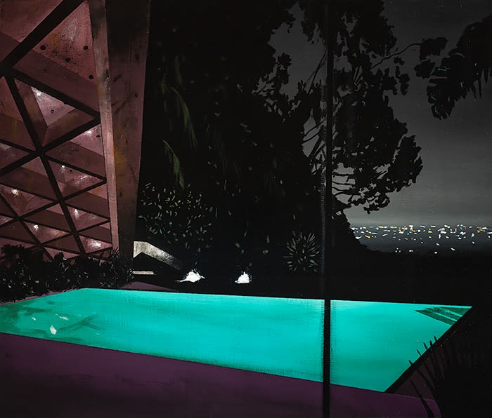 Laurence Jones, Architectural Intersection, 2019, acrylic on linen, 52 x 44 cm