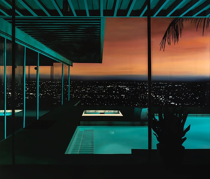 Laurence Jones, Night Pool, 2019, acrylic on linen, 210 x 180 cm