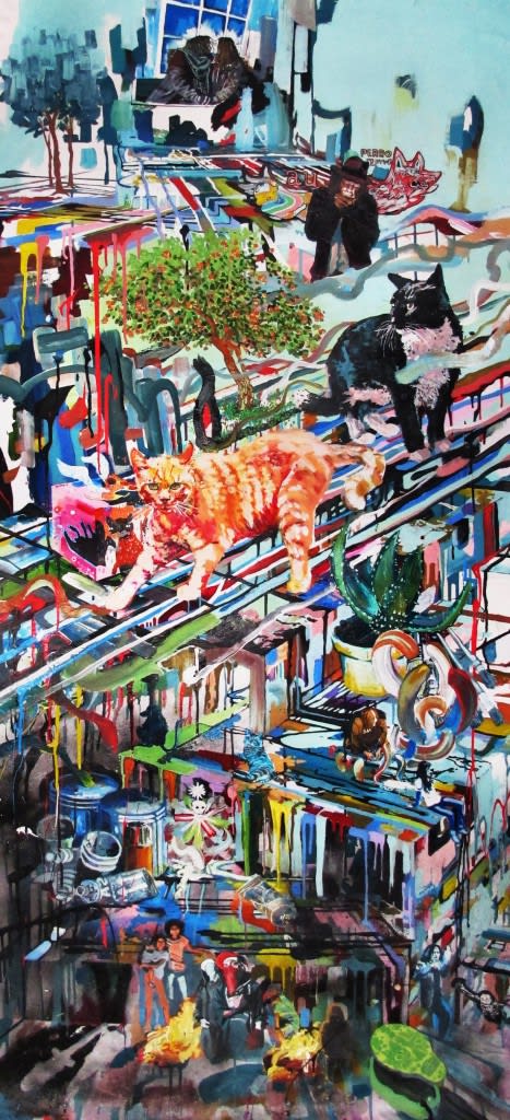 SECOND PRIZE Rene Gonzalez, Painter's Studio, 2013, acrylic on canvas, 160 x 90cms