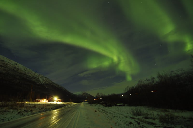 Catherine Sales, Auroras Over Houses, 2013, photography, 40 x 61cms