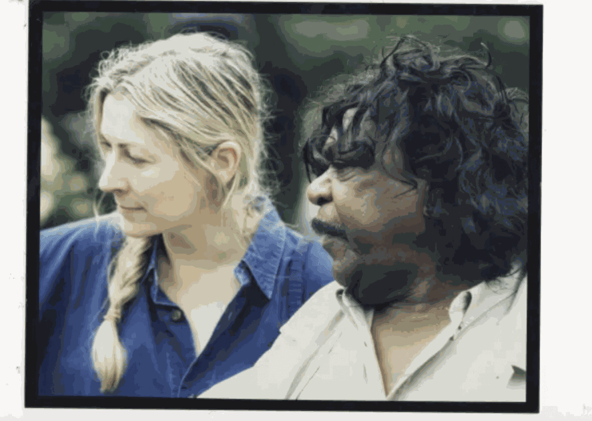 Rebecca Hossack and Clifford Possum, 30 December 1988