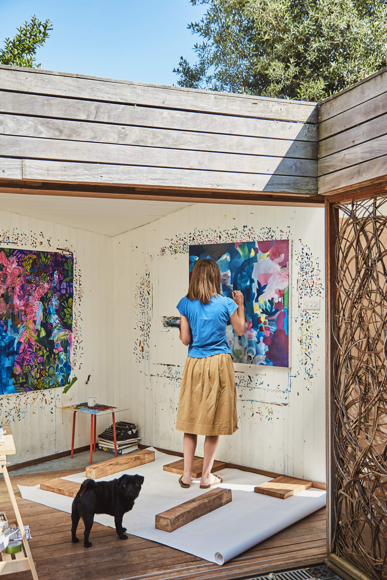 Ashley Amery, In Studio