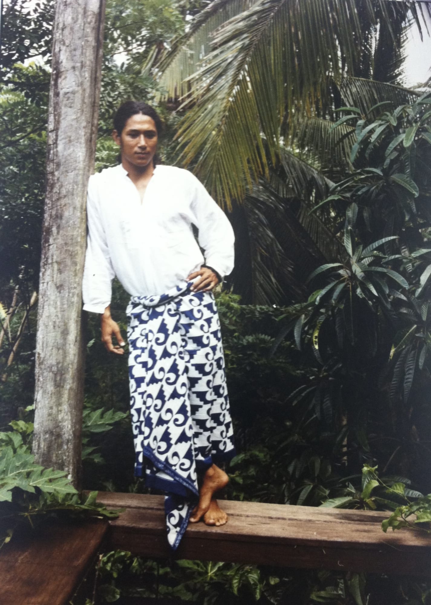 Batiks shown as worn shot in Solo, Java