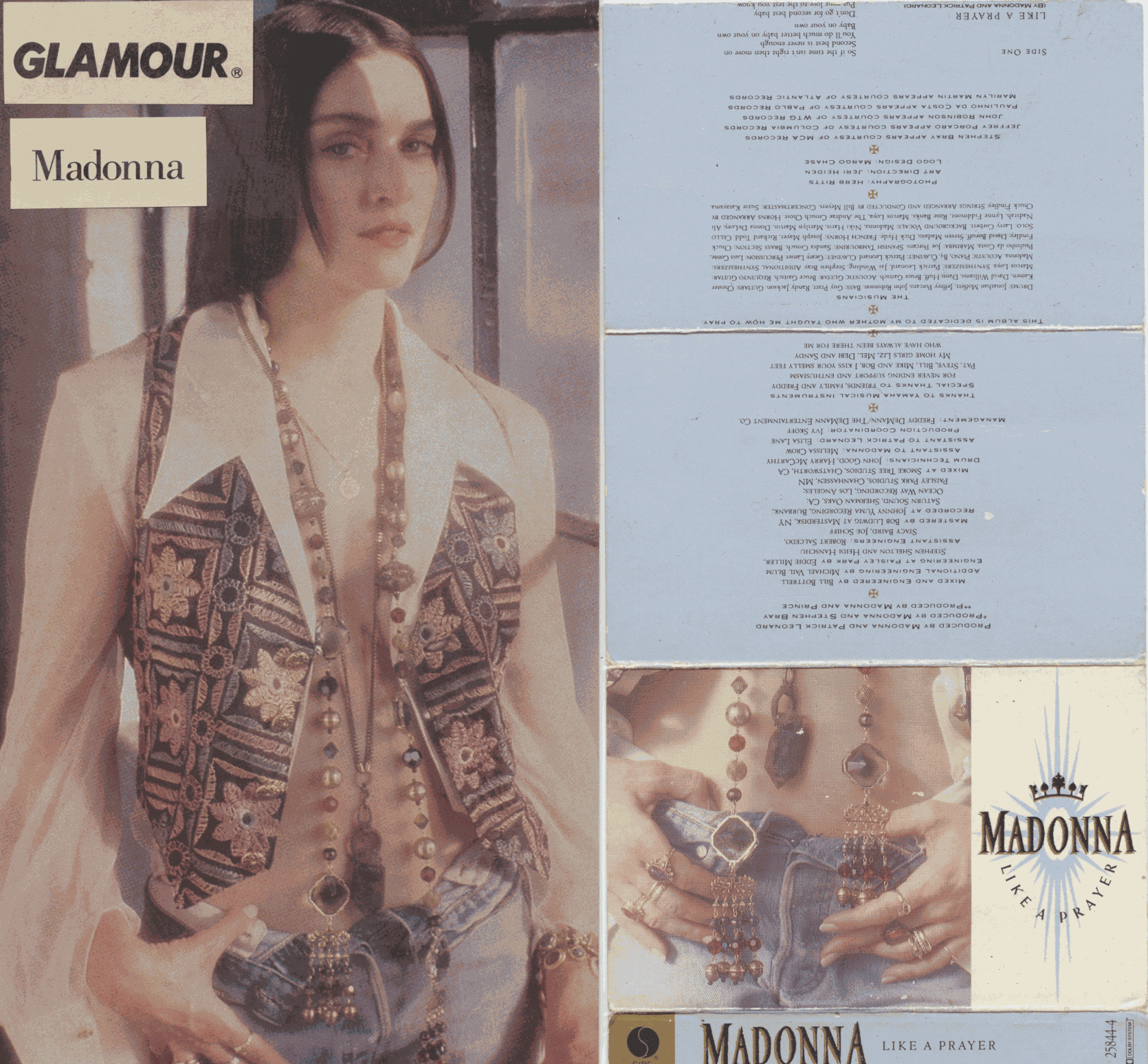 Madonna wearing LoU Zeldis jewellery in Glamour Magazine