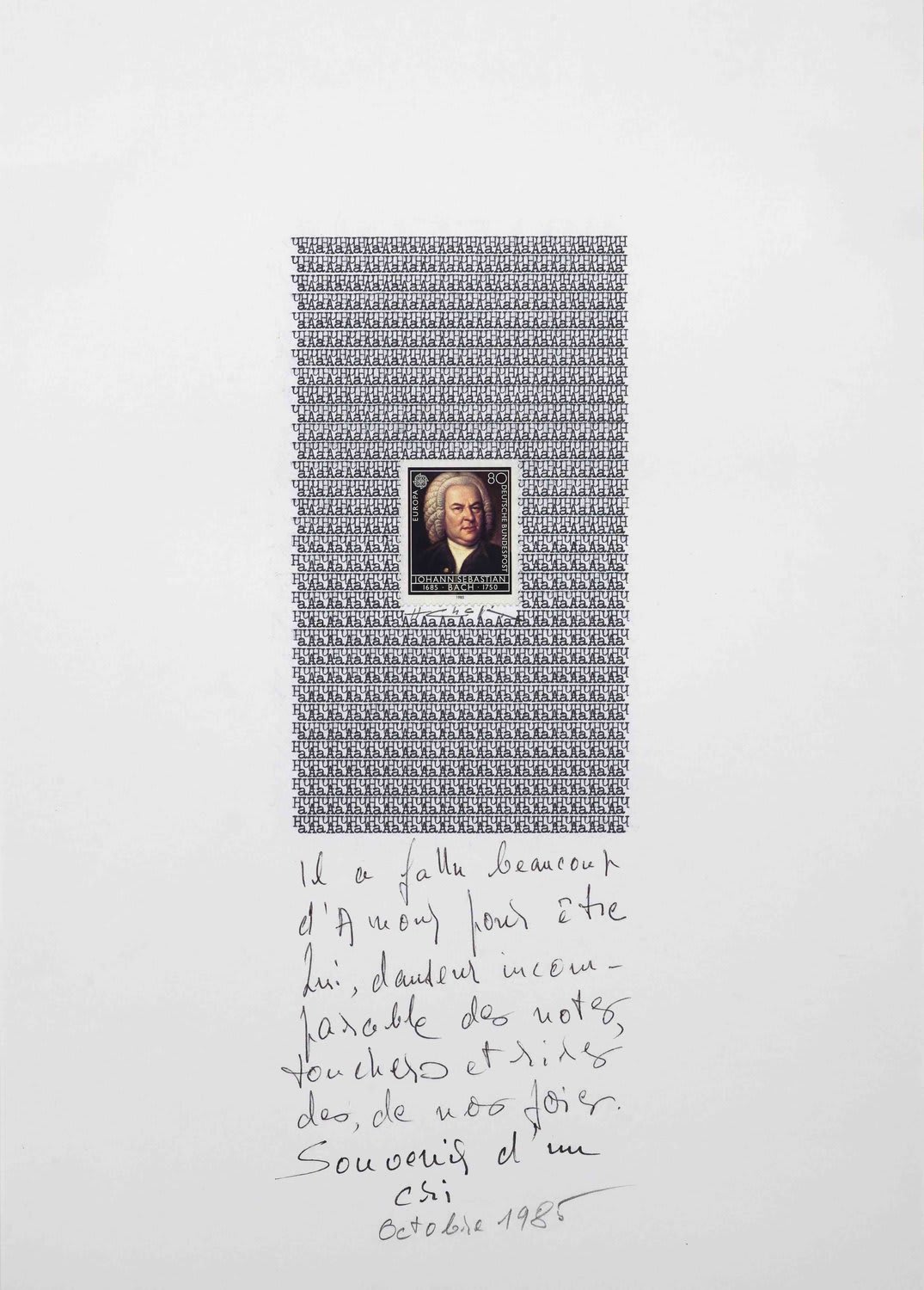 Henri CHOPIN Souvenir d'un Ami, 1985