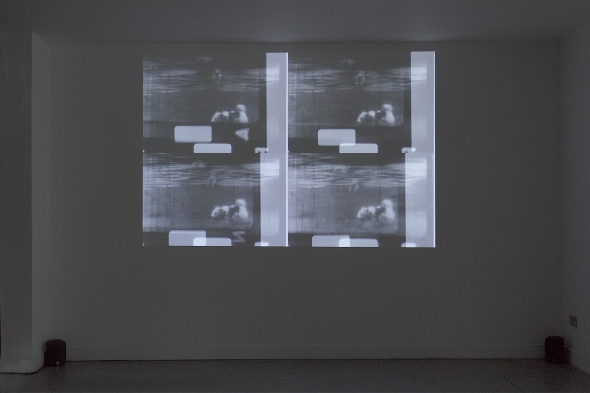 Insallation view from Malcolm Le Grice 'No Idea' exhibition (29 May - 10 July 2015) at Richard Saltoun Gallery.