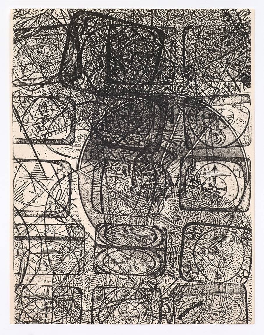 Paulo BRUSCKY 1949 - Circular and Abstract Marks, 1997 Stamped with artist’s name on the front Xerox print 21.5 x 14.5 cm (PAB022)