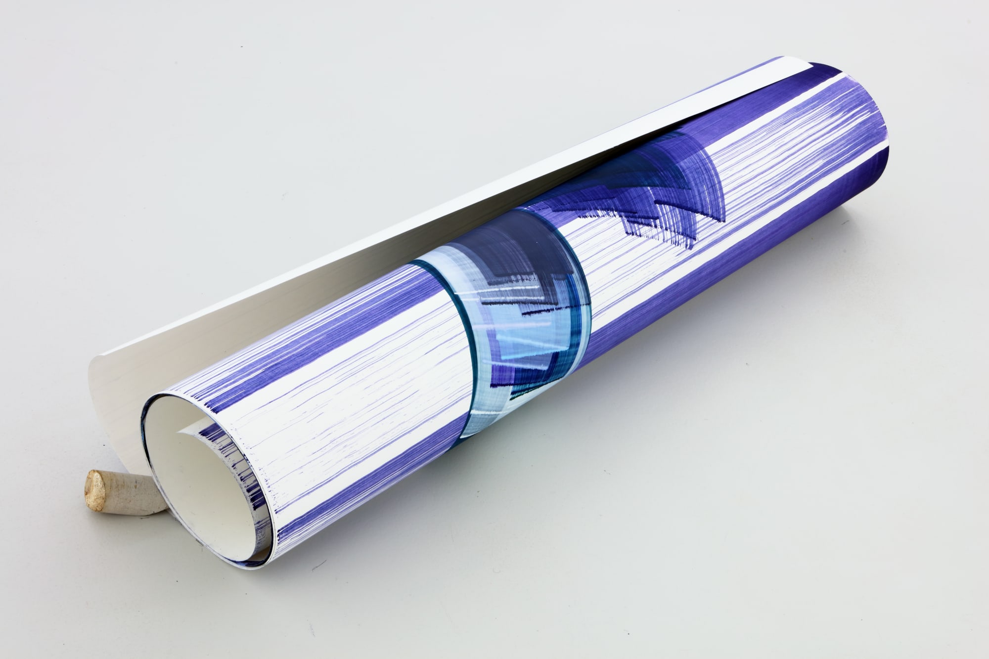 Elisabeth Sonneck Scrollpainting83 spectral (detail) 28.02. - 13.09.2020 Oil on paper 125 x 300 cm, core fragment Museum gegenstandsfreier Kunst, Otterndorf/DE Photo: Alistair Overbruck