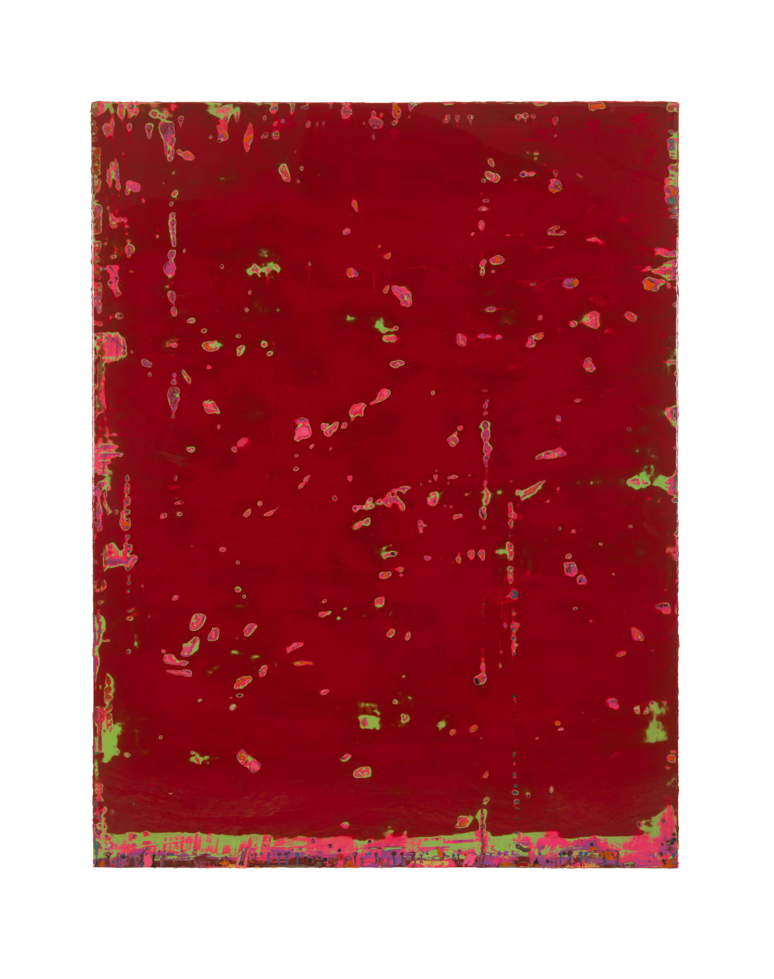 Untitled, 2015, pure pigment, resin, varnish on wood, 200x153cm
