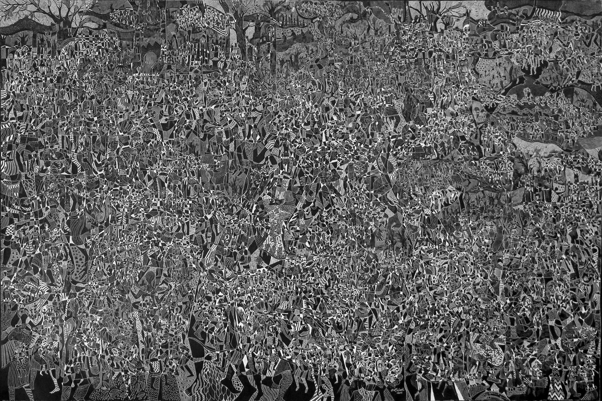 Houston Maludi African Dance 2016 oil on canvas