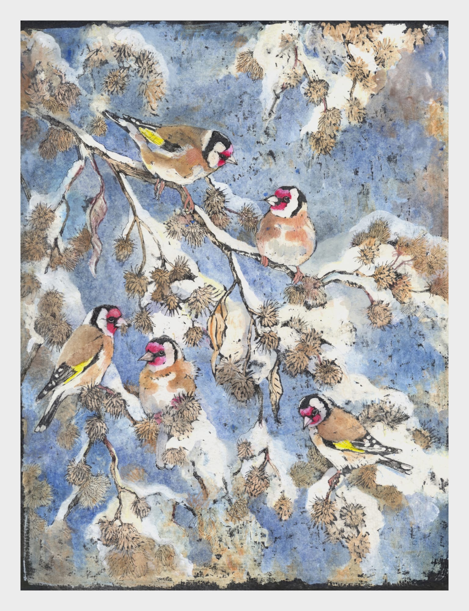 Emma Faull, Winter Goldfinches