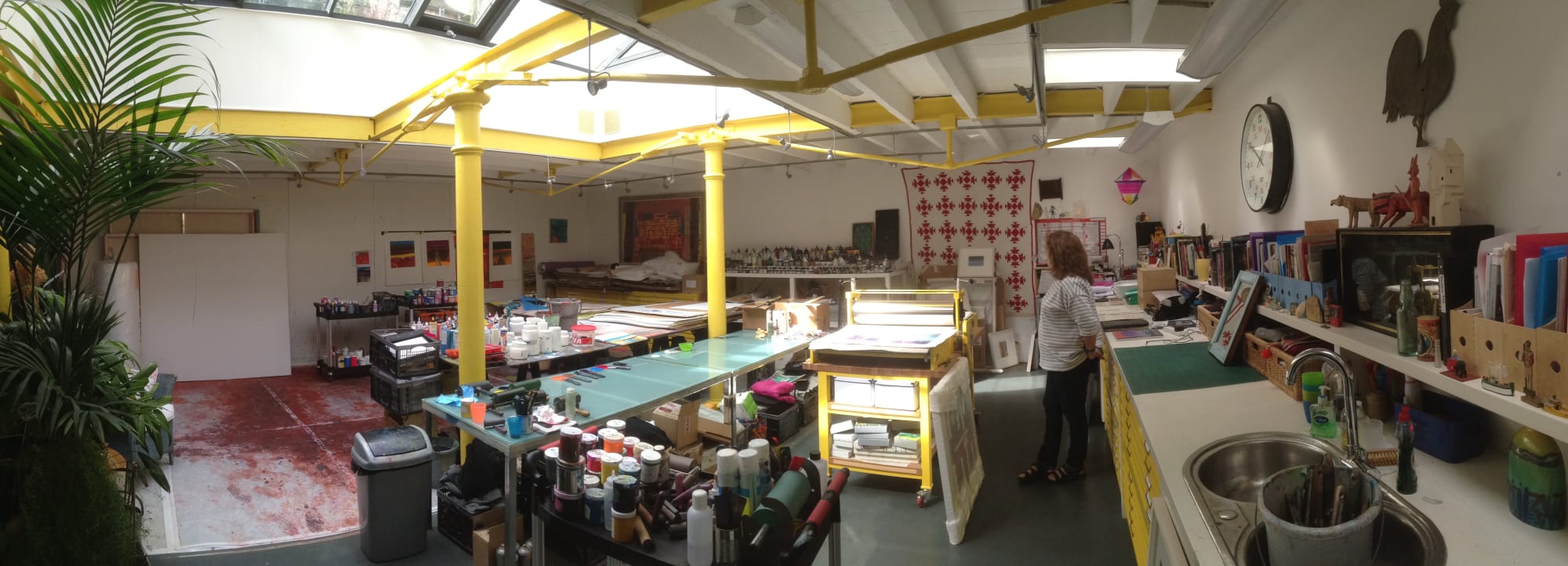 Barbara Rae in her Edinburgh studio