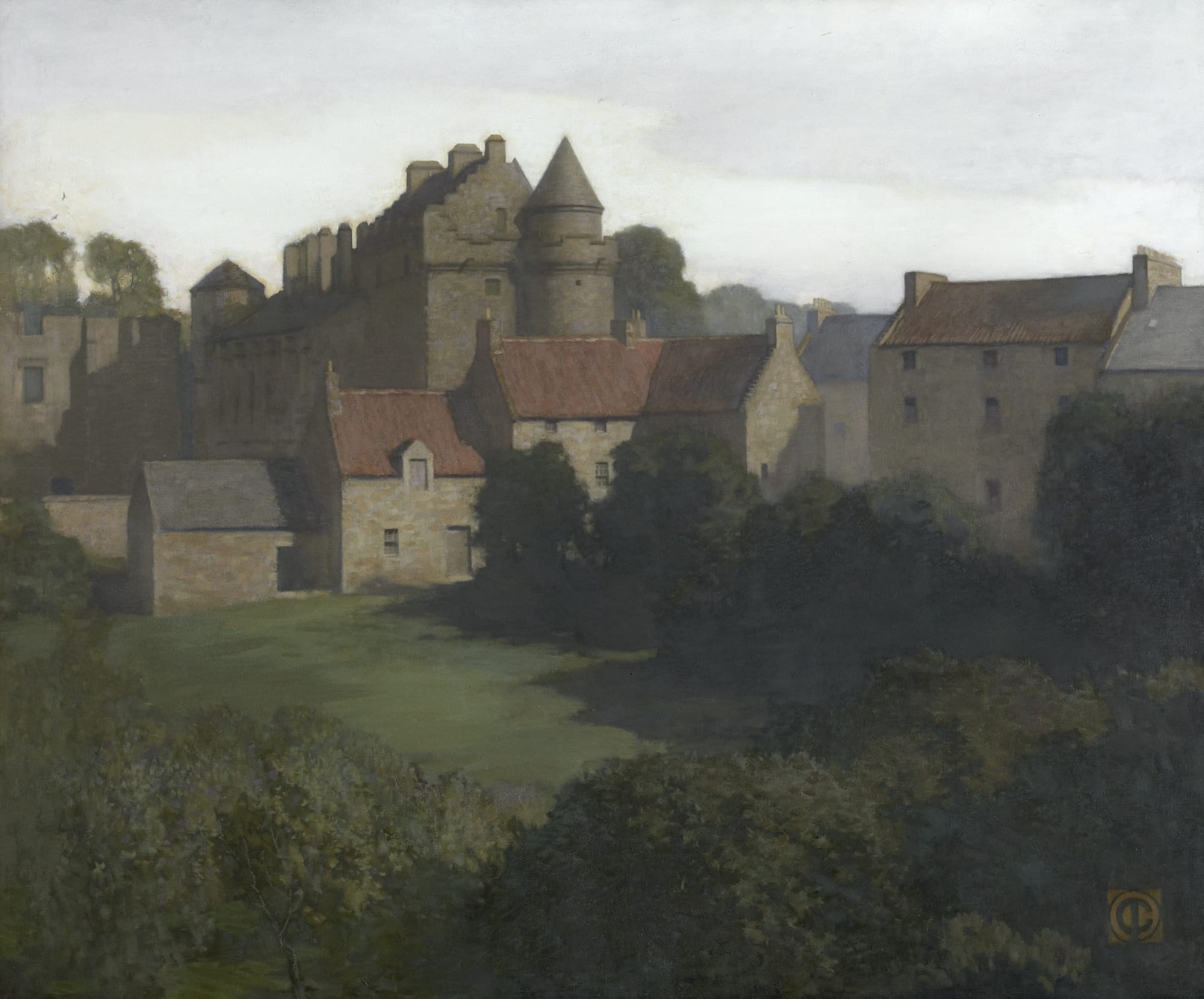 James Cadenhead RSA (1858-1927), Falkland Oil on canvas, around 1907-12, 113.2 x 137.5 cm RSA Diploma Collection (Deposited, 1921) 1996.134