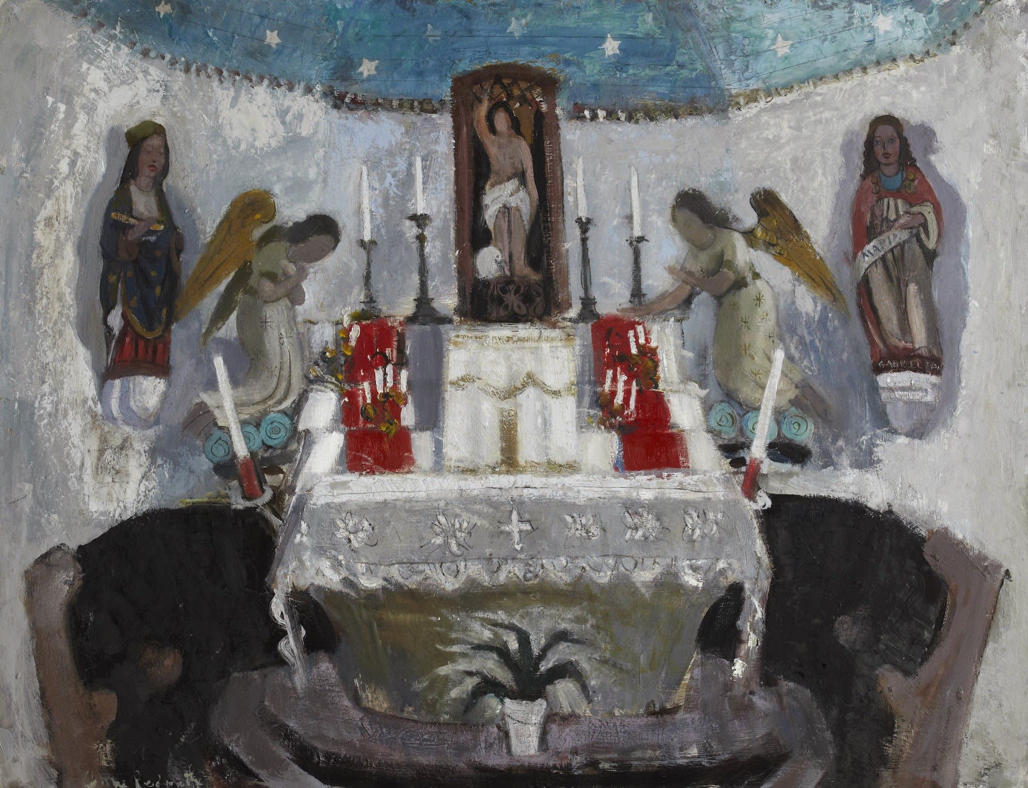 Anne Redpath RSA RSW (1895-1965) In the Church of St Jean, Tr&eacute;boul oil on board, around 1953-54 86.3 x 111.6cm RSA Diploma Collection (Deposited 1956) 1995.03
