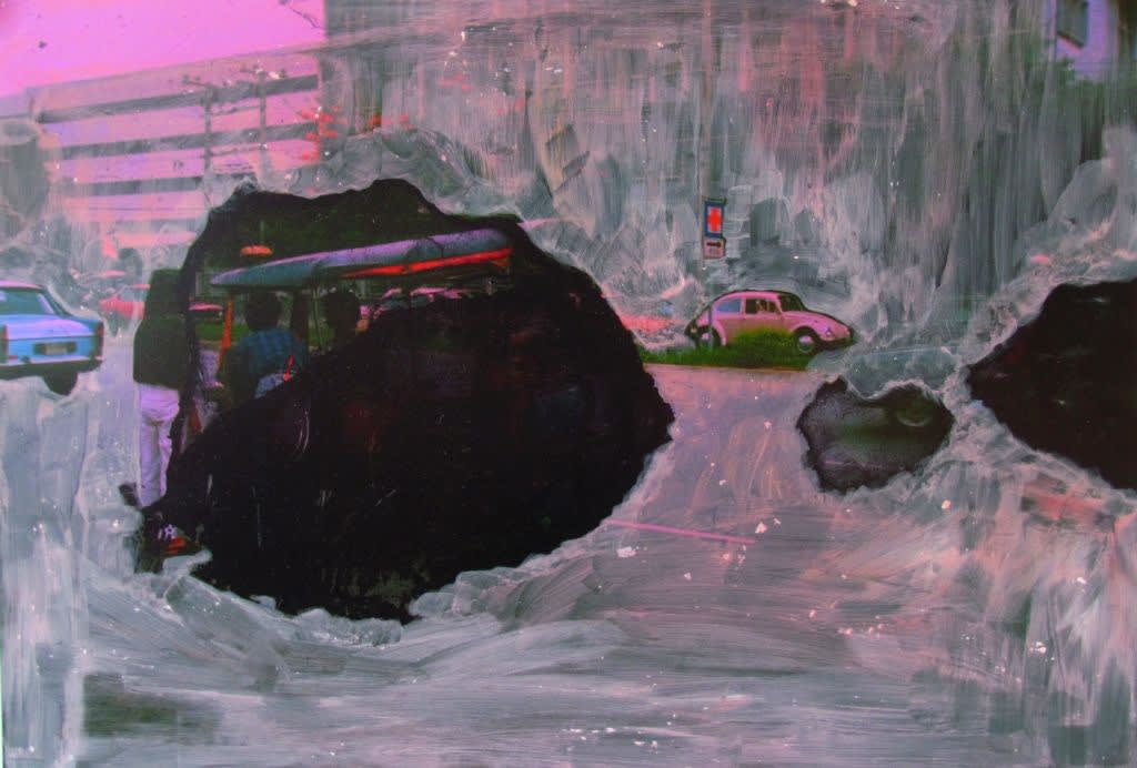 Marissa Stoffer, Unititled, 2014, Mixed Media on Film Slide