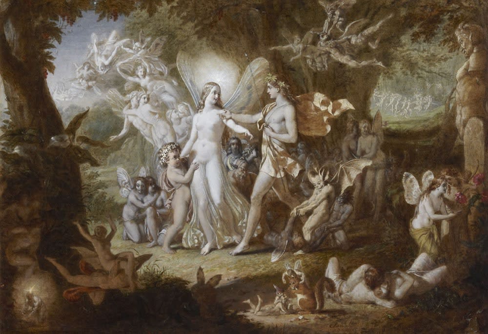 Joseph N Paton, Oberon and Titania, First Study for the Quarrel, 1995