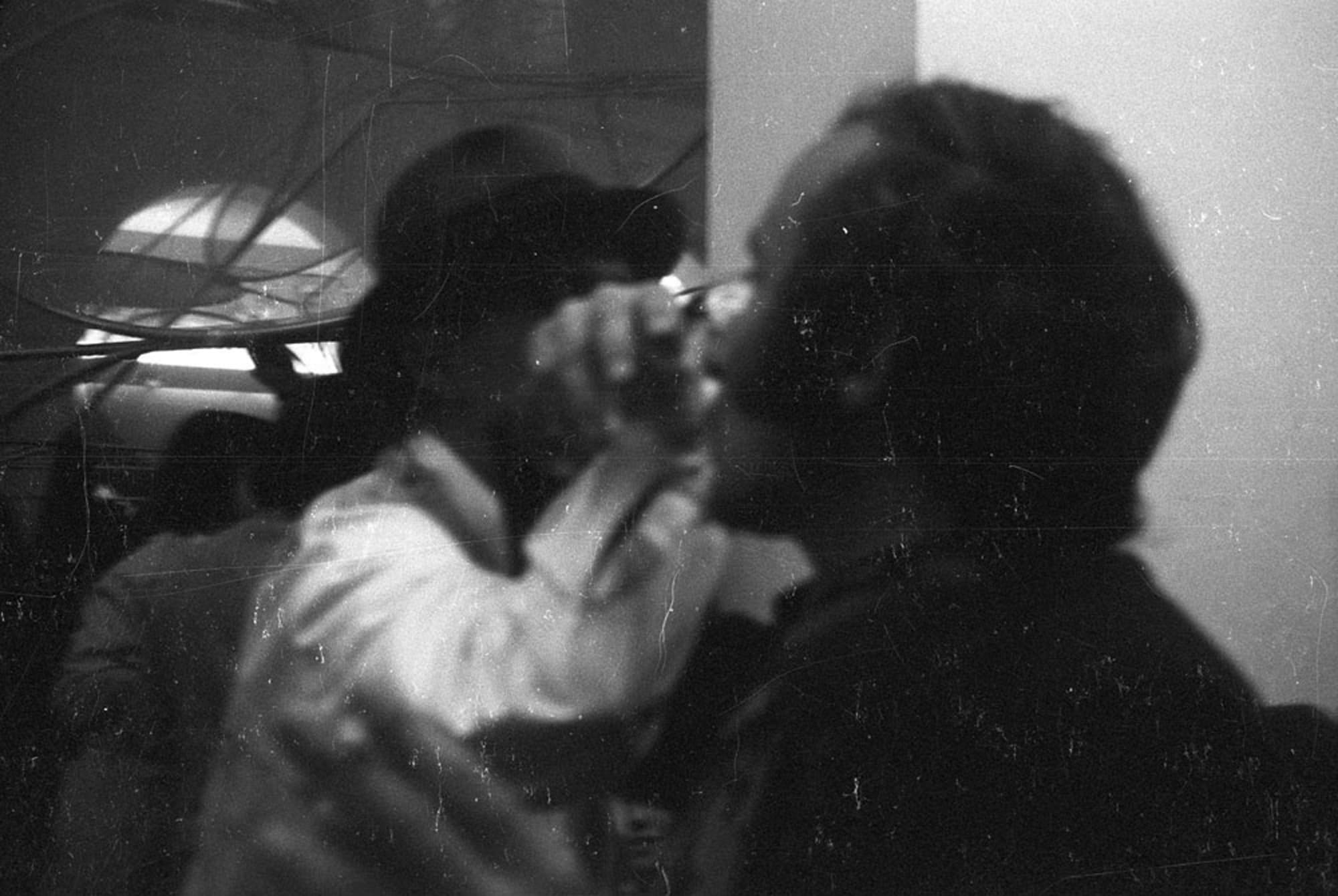 Richard Demarco and Joseph Beuys with Linked Arms, 1970