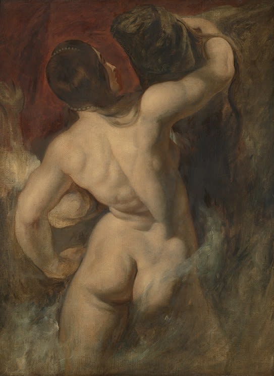 William Etty, A Naiad (copy of Peter Paul Rubens, detail from ‘The Arrival of Marie de Medici at Marseilles’)