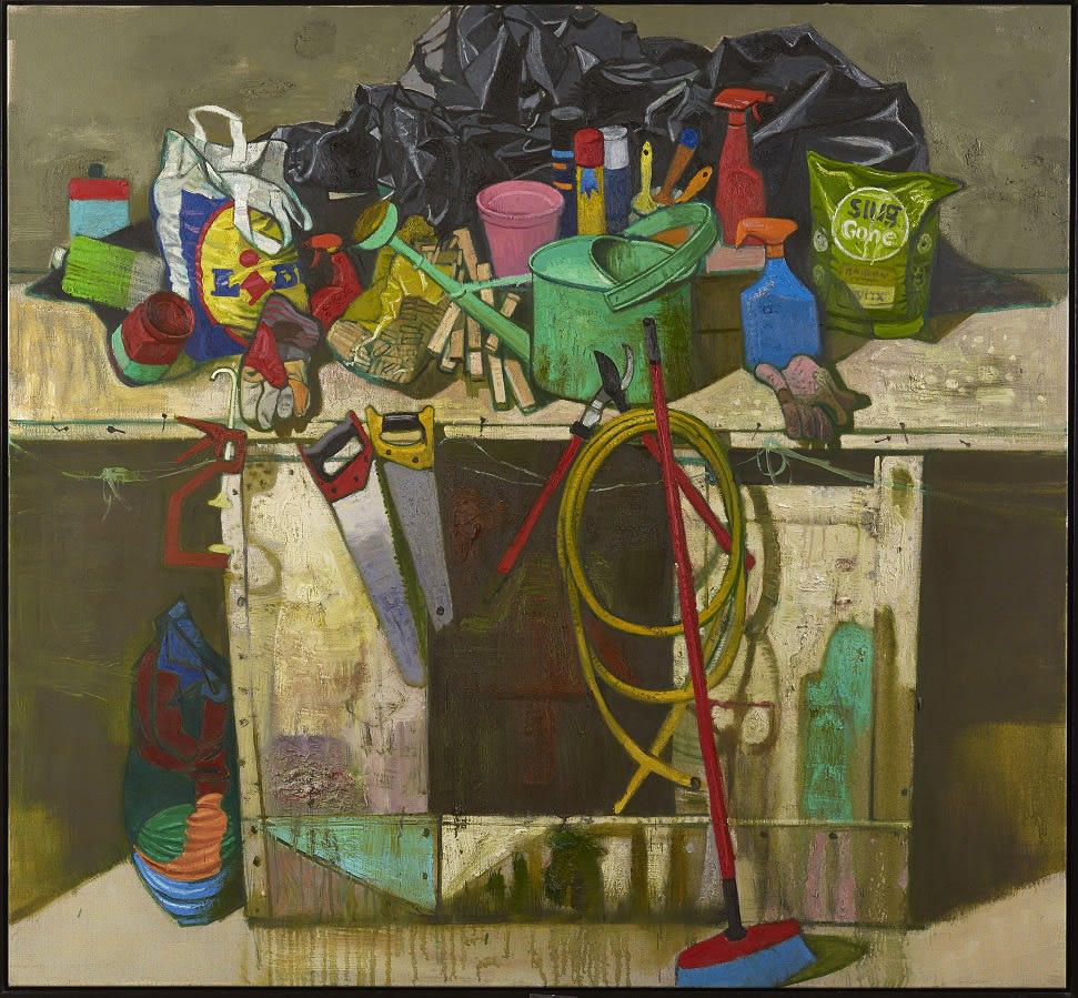 Leon Morrocco RSA, Garden Shed, oil, 177.5 x 183.5 cm