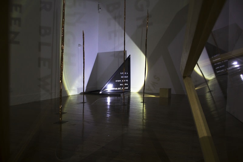 Caitie O'Hara, I N G L O R I O U S M E M O R Y, 2018, light and sculpture installation