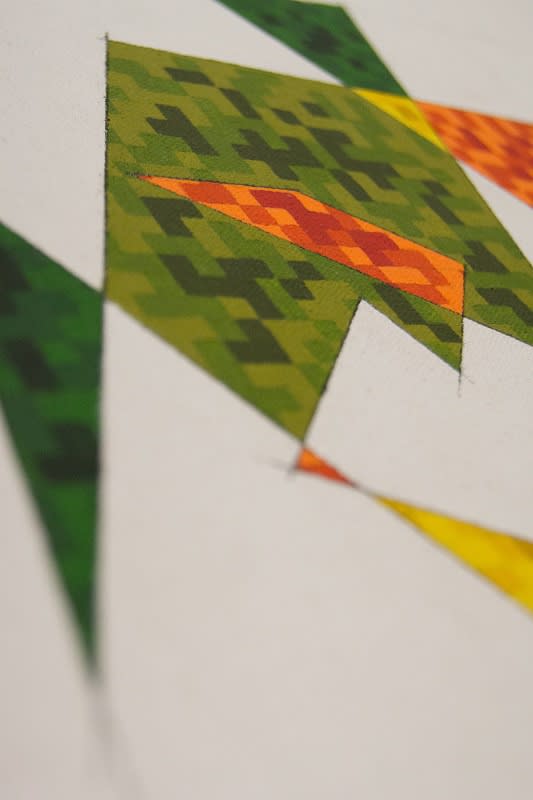 Jacob Scott, Data Face Portrait, Outcome 2, acrylic